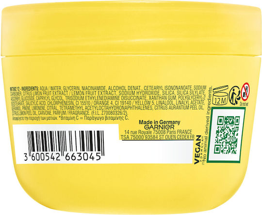 Garnier Vitamin C Fresh & Bright Light 48h Day Face Cream for Moisturizing & Brightening with Vitamin C & Niacinamide 85ml