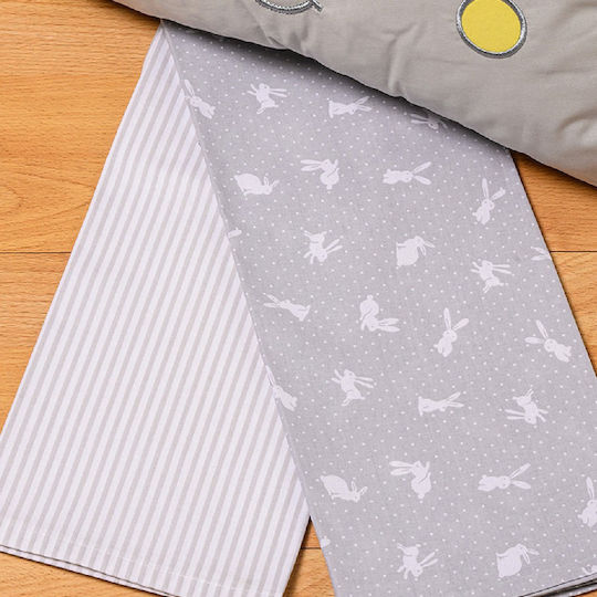 abo Set Baby Bettlaken Für Wiege Baumwolle Grau Gray 70x120cm 2Stück