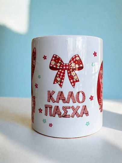 Frohe Ostern Tasse Keramik Rote