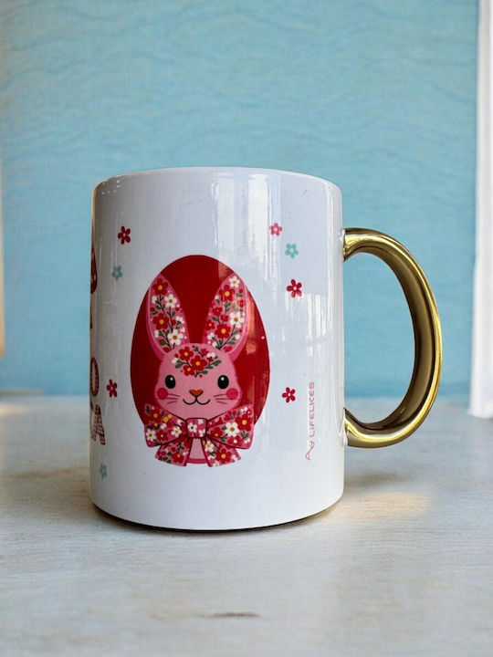 Happy Easter Red Ceramic Mug