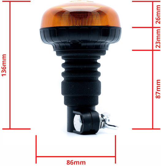 Einparts Φάρος Αυτοκινήτου LED 24V 65cm με Πορτοκαλί Φωτισμό