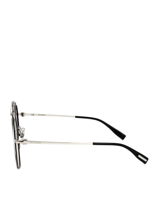 Trussardi Women's Sunglasses with Black Frame and Grey Lens STR3004 A02