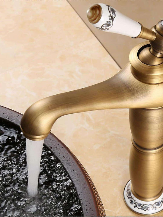 Mixing Sink Faucet Tall Retro Bronze