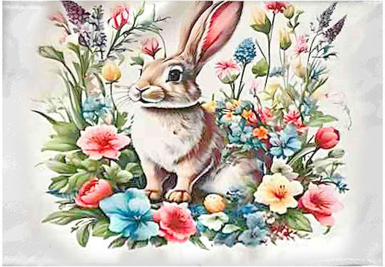 Easter Fabric Placemats 3 Designs 42x28cm Bunny's 932209 12 Pieces