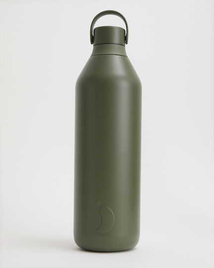Chilly's Series 3 Μπουκάλι Θερμός Ανοξείδωτο BPA Free 1lt Gargo Green