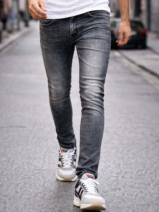 Men's Jeans Pants with Slim Fit Gray