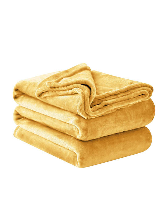 Κουβέρτα Fleece Μονή 150x200εκ. Yellow 8711252031477YELLOW