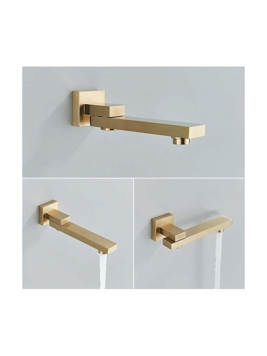 Built-in Mixer & Mouthpiece Set for Bathroom Sink Gold