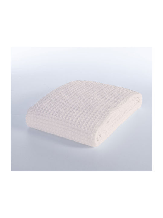 Nef-Nef Homeware New Golf Одеяло Пике Полу-двойно 180x240см Бяло