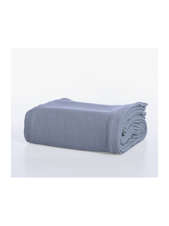 Nef-Nef Homeware Sensor Pique Blanket Double 230x250cm Blue