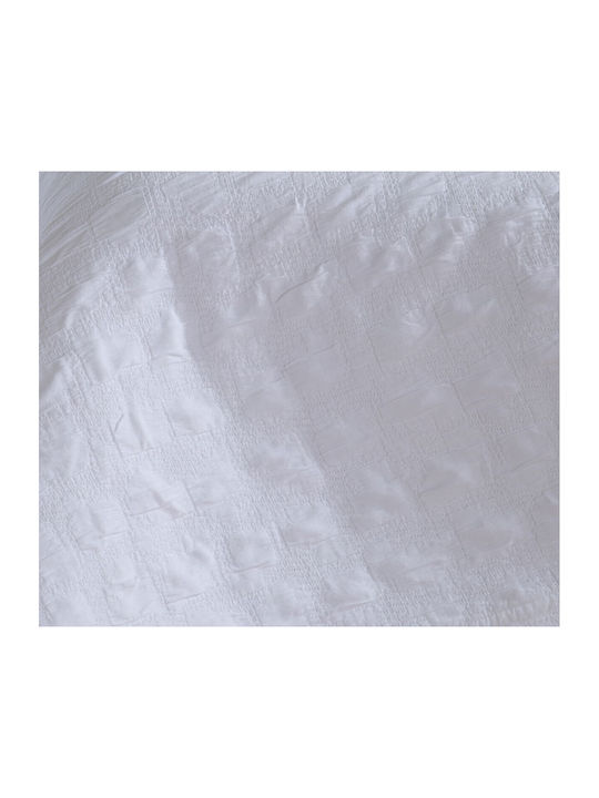 Nef-Nef Homeware Charisma Pique Double Blanket 230x250cm White