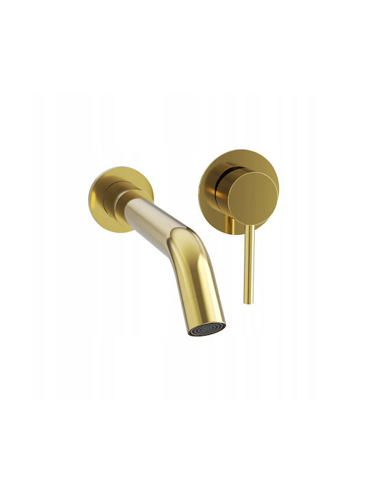 Granitan Granitan Eingebaute Wasserhähne Set für Waschbecken Gold