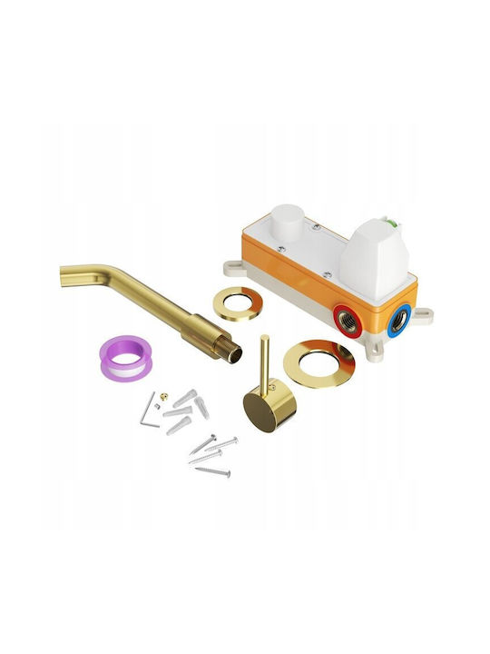Granitan Granitan Eingebaute Wasserhähne Set für Waschbecken Gold