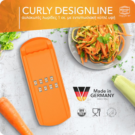Borner Κόφτης Λαχανικών Curly DesignLine πορτοκαλί