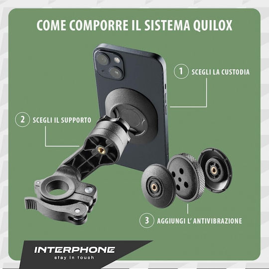 Interphone Quiklox Tetraforce Θήκη Κινητού Samsung Galaxy S24 Plus για Βάση Στήριξης Μοτοσυκλέτας