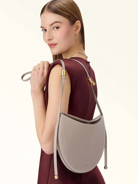Damen Schultertasche Aus Leder