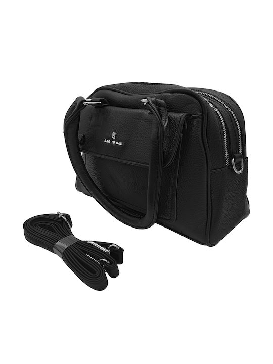Fabric Women's Shoulder Bag Black