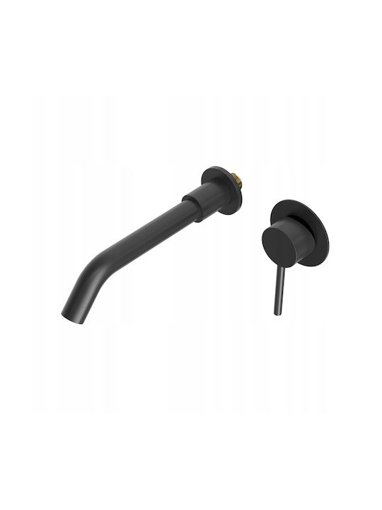 Granitan Set De Mixere Și Guriță Încorporate Pentru Lavabo Negru