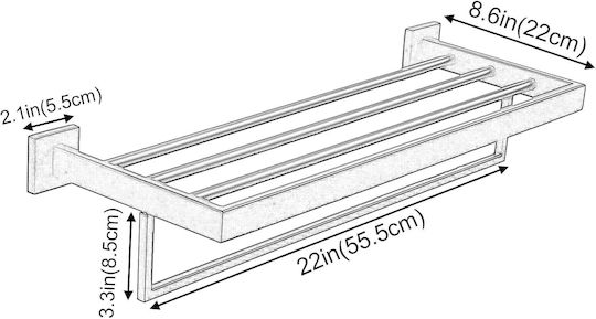 Wall-Mounted with Screws Inox Gold