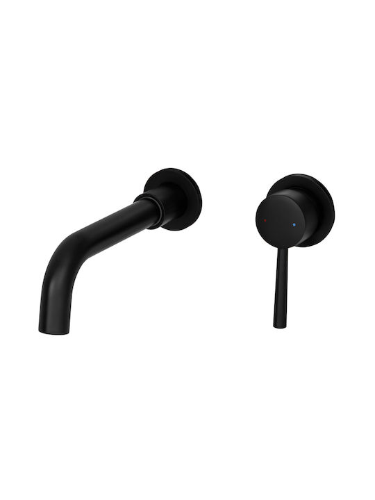 Granitan Set De Mixere Și Guriță Încorporate Pentru Lavabo Negru