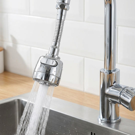 Avizar Water Diffuser Moldable Tap Filter Adjustable Spray Chrome Finish Silver