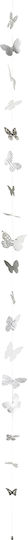 Raeder Paper Garland for Party Butterflies in White Colour 150cm