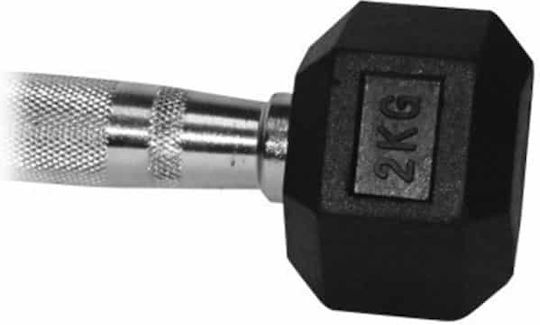 Optimum Hexagonal Rubber Dumbbell 1 x 1kg