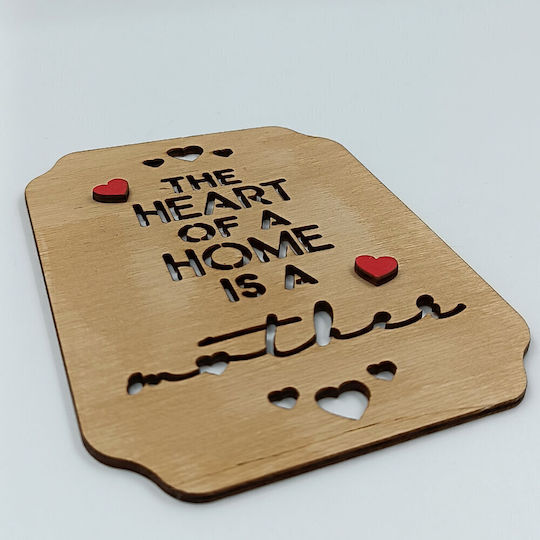 Ξύλινο Διακοσμητικό Heart A Home Is A Mother Toxylo