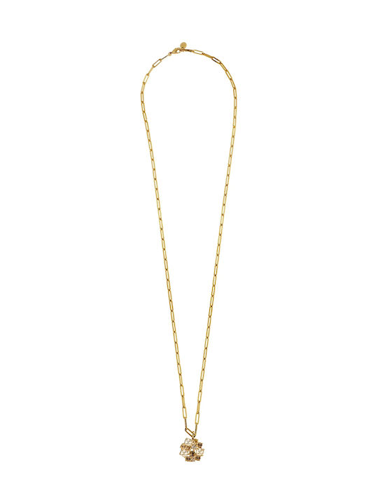 Dyrberg/Kern Necklace of Gold Plated Steel