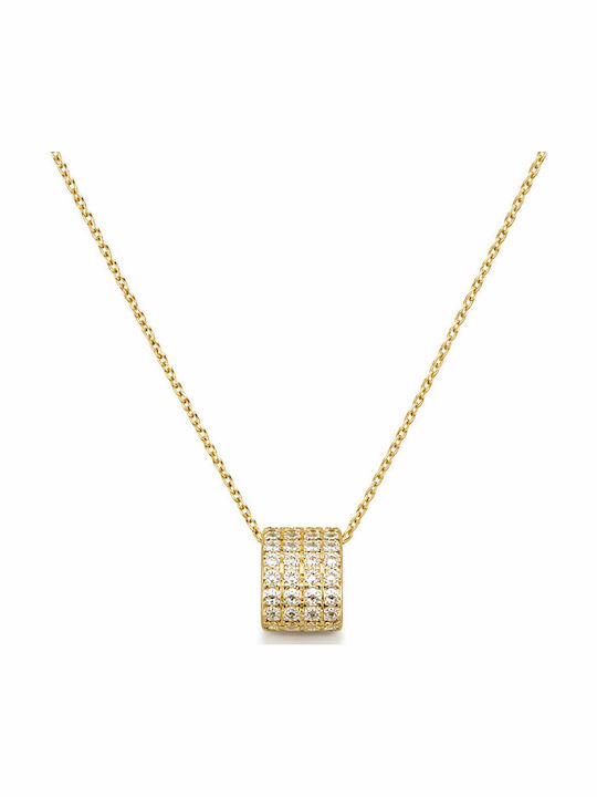 Ioannis Kosmima Necklace From Gold Plated Silver With Zircon