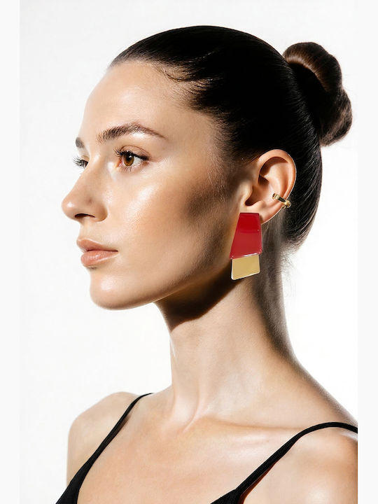Touch Vergoldete Stahl Ohrringe Rote 56136 rot