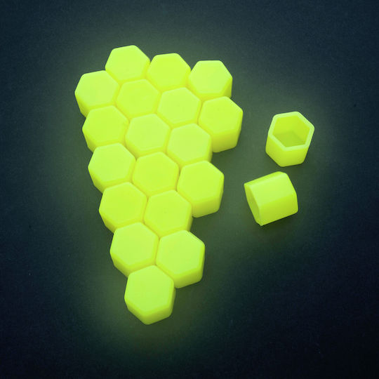 17 Mm Yellow Screw Caps 20 Pcs Set Installation Protection Wheels
