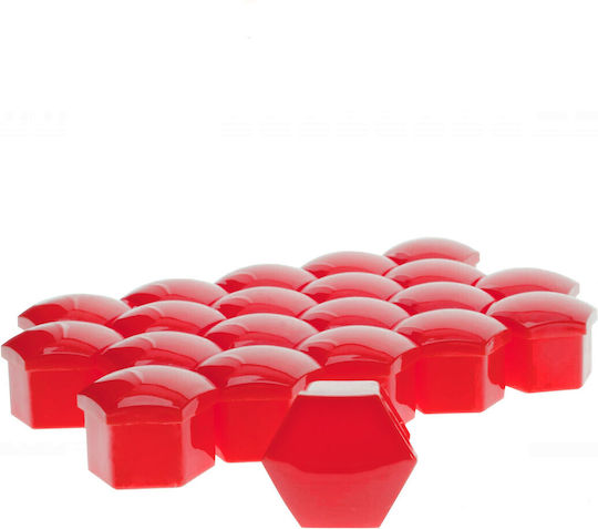 Extremo Tuning 19 Mm Red Bolt Caps 20 Pcs Installation Set