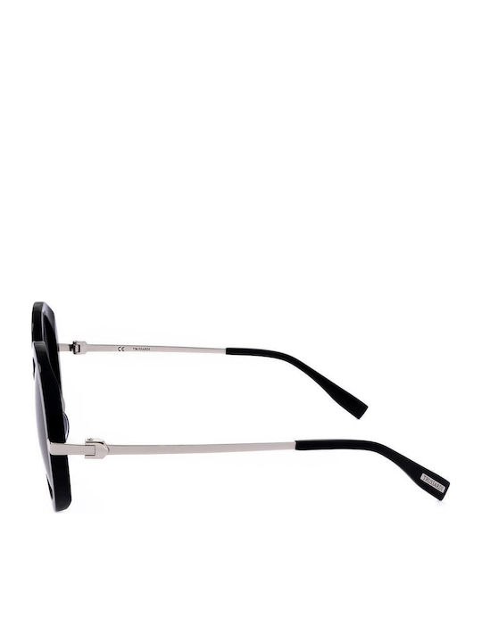 Trussardi Women's Sunglasses with Black Frame and Gray Lens STR115S 700V