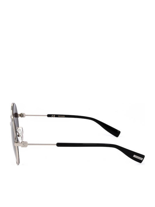 Women Sunglasses with Silver Frame and Gray Lens