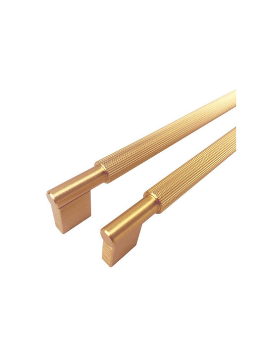 Viefe Mâner Pentru Mobilier Din Metal Brushed Brass 291mm (Centrele Găurilor 192mm) 0583192L291
