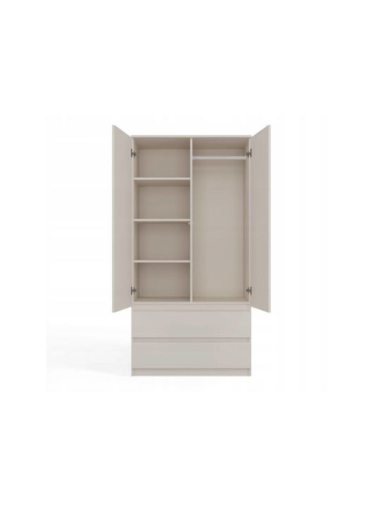 Double Door Wardrobe Kashmir 90x50x180cm