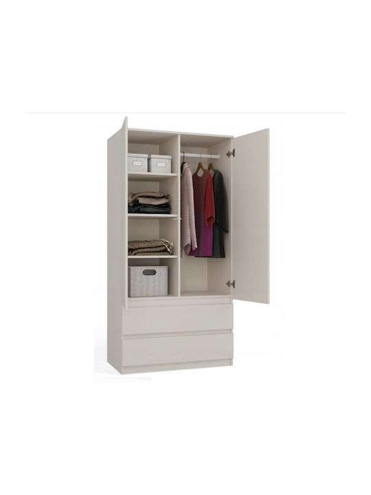 Double Door Wardrobe Kashmir 90x50x180cm