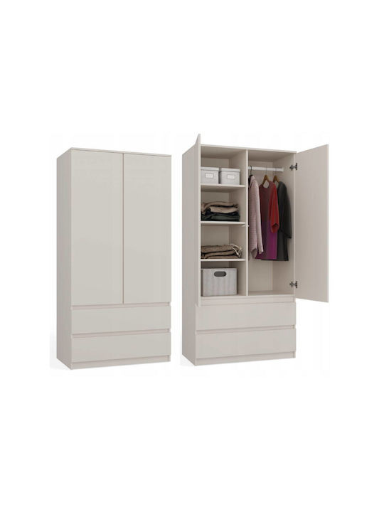 Double Door Wardrobe Kashmir 90x50x180cm