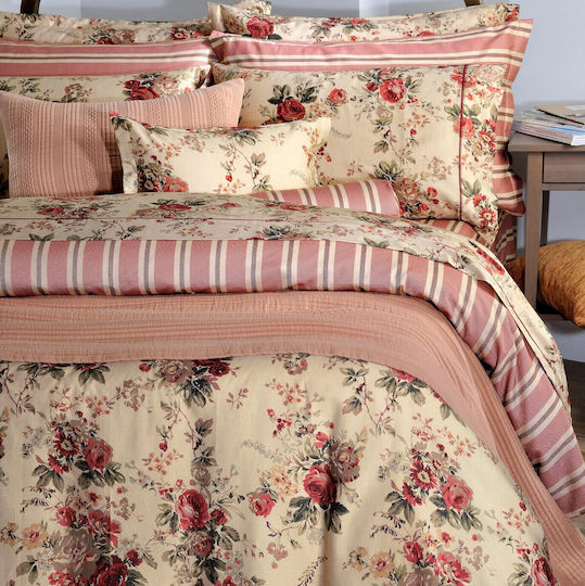 Down Town Home Плик за Завивка Памучен Кинг Сайз 235x245 Antique Flower