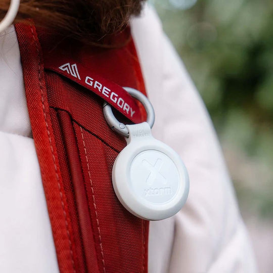 Xtorm Traveltag-style Connected Keychain Tracker Compatible Apple Find My White