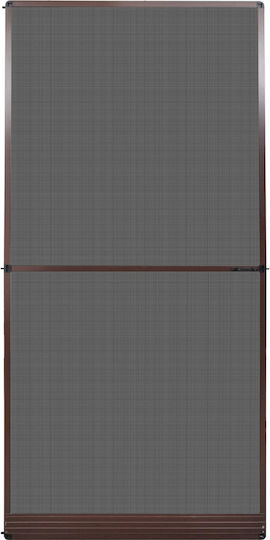 vidaXL Hinged Brown Door Mosquito Net