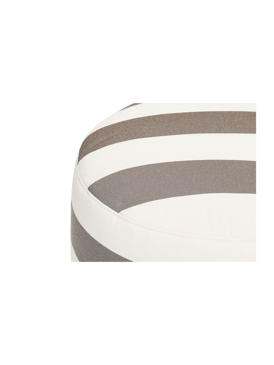 Bean Bag Stool Waterproof Point Large Outdoor Stripe Cacao 70x70x40cm