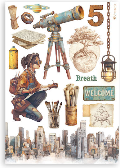 Washi Stickers Pad A5 8 Sheets A New Beginning Stamperia