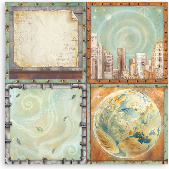 Χαρτιά Scrapbooking 22τεμ Μονής Όψης 20.3×20.3cm Stamperia A New Beginning