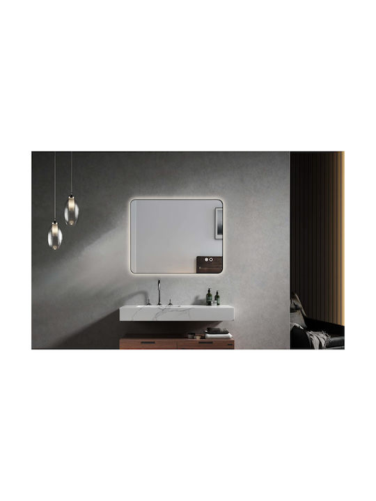 Polihome Oglindă de Perete cu Ramă 90x70cm