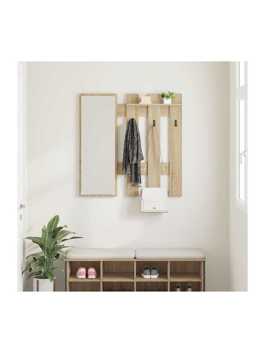 Hallway Furniture with Mirror & Hanger 100x10x100cm
