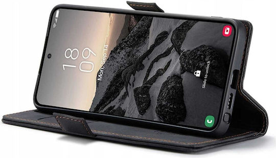 Spacecase Leather and Silicone Wallet Black for Galaxy S26 Ultra
