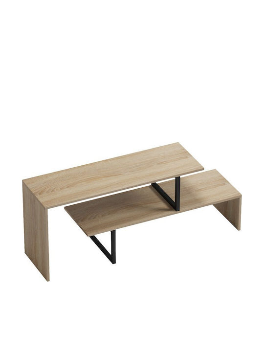 Suport TV Lilant din Metal și Lemn Sonoma - Negru M110xA30xÎ45cm