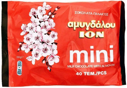 ION Αμυγδάλου Μϊνι Σοκολατάκια Γάλακτος με Αμύγδαλο 350gr